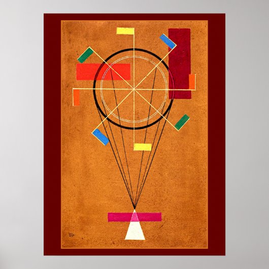 Kandinsky - vrolijke, abstracte schilderij, poster (Voorkant)