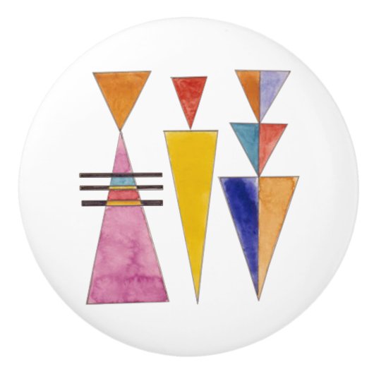 Kandinsky, Waterverf, Schetspoort van Kiev Keramische Knop (Voorkant)