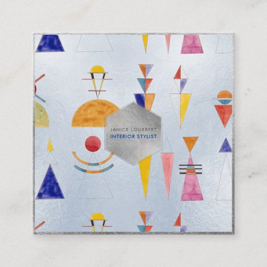 Kandinsky, Waterverf, Schetspoort van Kiev Vierkante Visitekaartje (Voorkant)