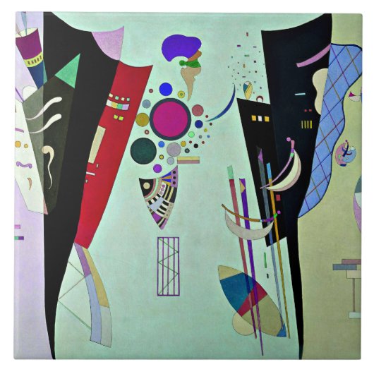 Kandinsky - Wederzijdse overeenkomsten Tegeltje (Voorkant)