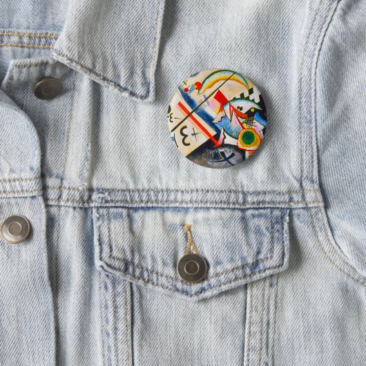 Kandinsky White Cross Button (In situ)