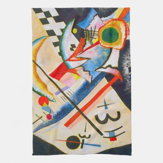 Kandinsky White Cross Theedoek (Verticaal)