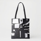 Kandinsky - White - Soft and Hard, Tote Bag (Voorkant)