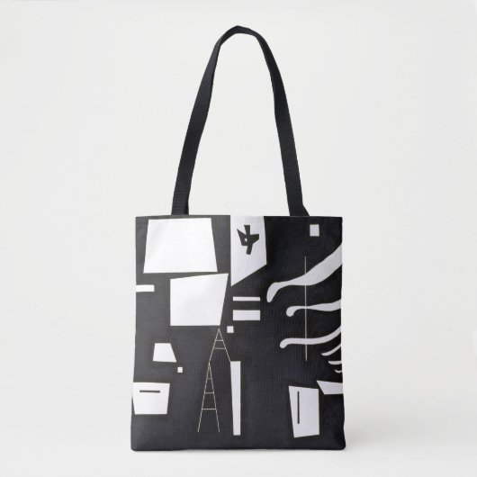 Kandinsky - White - Soft and Hard, Tote Bag (Voorkant)