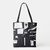 Kandinsky - White - Soft and Hard, Tote Bag (Achterkant)