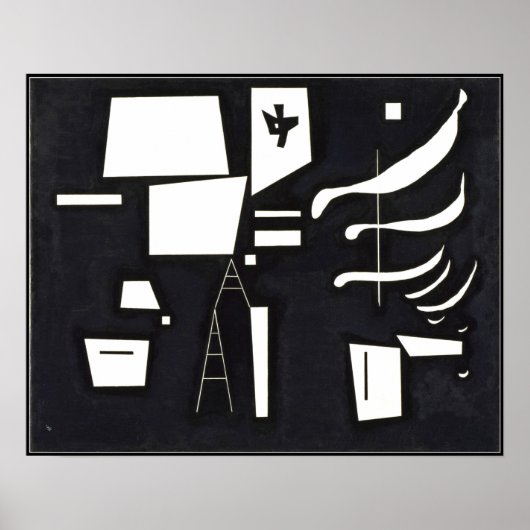 Kandinsky, White-Soft en Hard Poster (Voorkant)