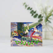 Kandinsky-Winter Landschap met Kerst, Kerstmis Briefkaart (Staand voorkant)