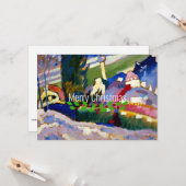 Kandinsky-Winter Landschap met Kerst, Kerstmis Kaart (Voorkant / Achterkant in situ)