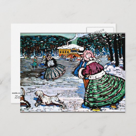 Kandinsky - Winter (Schaatsers) Briefkaart (Voorkant / Achterkant)