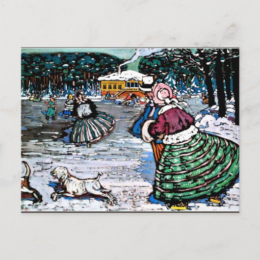 Kandinsky - Winter (Schaatsers) Briefkaart (Voorkant)