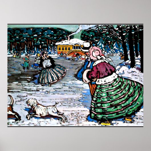 Kandinsky - Winter (Skaters) Poster (Voorkant)
