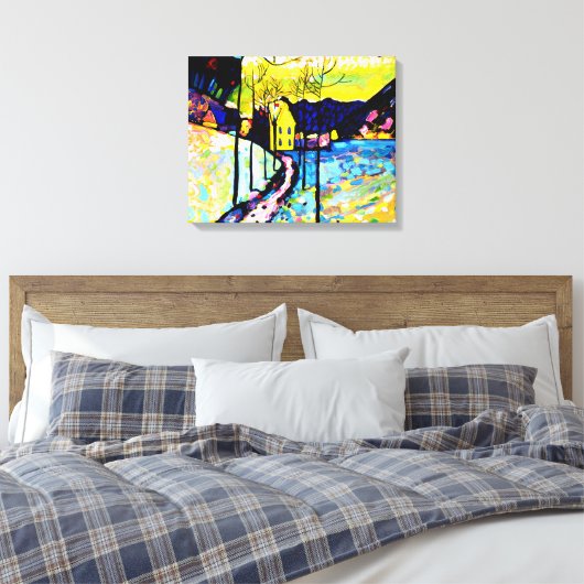 Kandinsky - Winterlandschap Canvas Afdruk (Insitu (Slaapkamer))