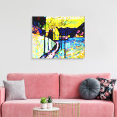 Kandinsky - Winterlandschap Canvas Afdruk (Insitu (Woonkamer))