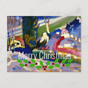 Kandinsky-Winterlandschap met kerk, Kerstmis Briefkaart