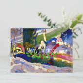 Kandinsky-Winterlandschap met kerk, Kerstmis Kaart (Staand voorkant)