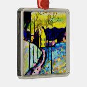 Kandinsky - Winterlandschap Metalen Ornament (Rechts)