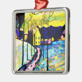 Kandinsky - Winterlandschap Metalen Ornament (Links)