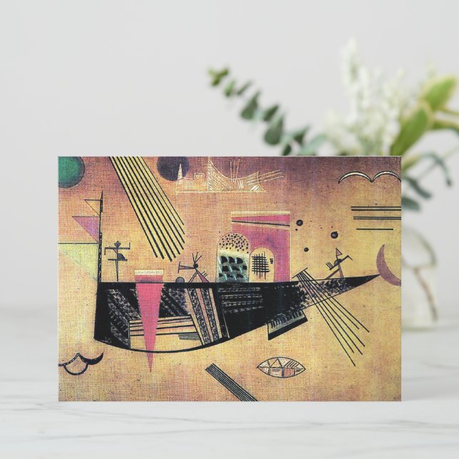 Kandinsky - Wispelturig, beroemd schilderij, (Staand voorkant)