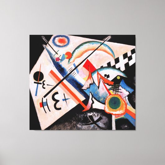 KANDINSKY - WIT KRUIS - 1922 - Bauhaus - Canvas Afdruk (Voorkant)
