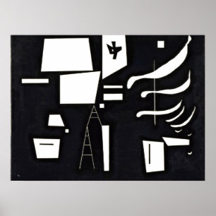 Kandinsky - Wit - Zachte en Harde, Poster