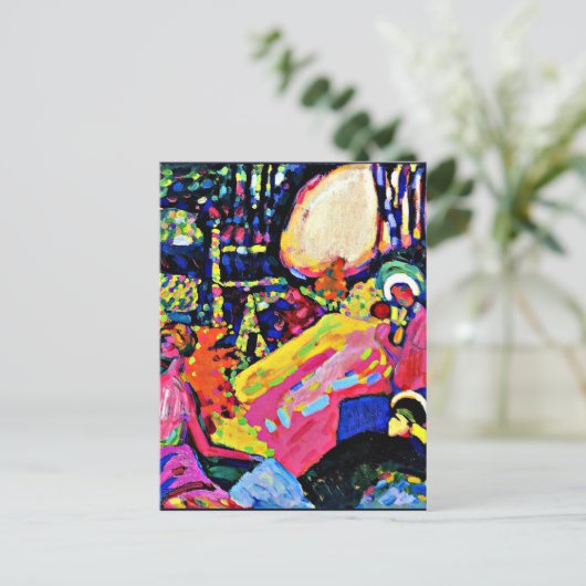 Kandinsky - Witte Geluid, beroemd schilderij,  Briefkaart (Staand voorkant)