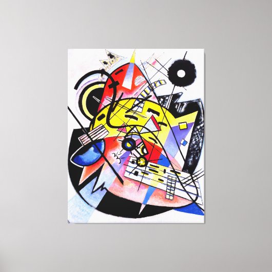 KANDINSKY - WITTE STIP - 1923 - Bauhaus - Canvas Afdruk (Voorkant)