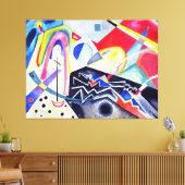 KANDINSKY - WITTE ZIGZAGGEN - 1922 - Bauhaus - Canvas Afdruk (Insitu (Woonkamer))