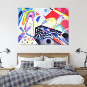 KANDINSKY - WITTE ZIGZAGGEN - 1922 - Bauhaus - Canvas Afdruk (Insitu (Slaapkamer))
