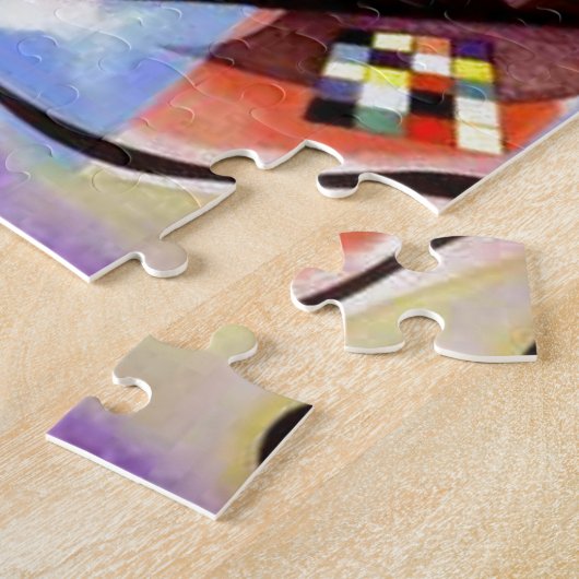Kandinsky Yellow Red Blue Abstract Art schilderen Legpuzzel (Zijkant)