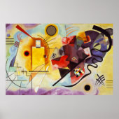 Kandinsky Yellow Red Blue Abstract Canvas schilder Poster (Voorkant)