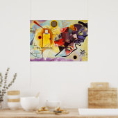 Kandinsky Yellow Red Blue Abstract Canvas schilder Poster (Keuken)