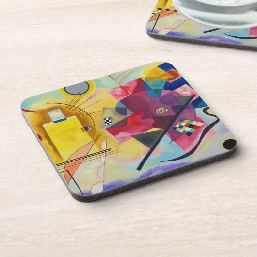 Kandinsky Yellow Red Blue Bier Onderzetter (Linkerzijde)