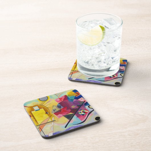 Kandinsky Yellow Red Blue Bier Onderzetter (Rechterzijde)