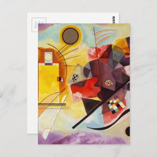 Kandinsky Yellow Red Blue Briefkaart (Voorkant / Achterkant)