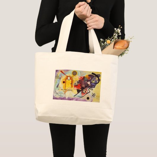 Kandinsky Yellow Red Blue Grote Tote Bag (Voorkant (product))