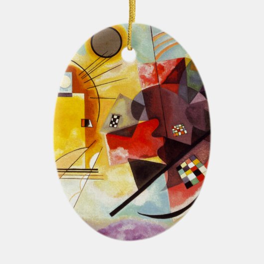 Kandinsky Yellow Red Blue Keramisch Ornament (Voorkant)