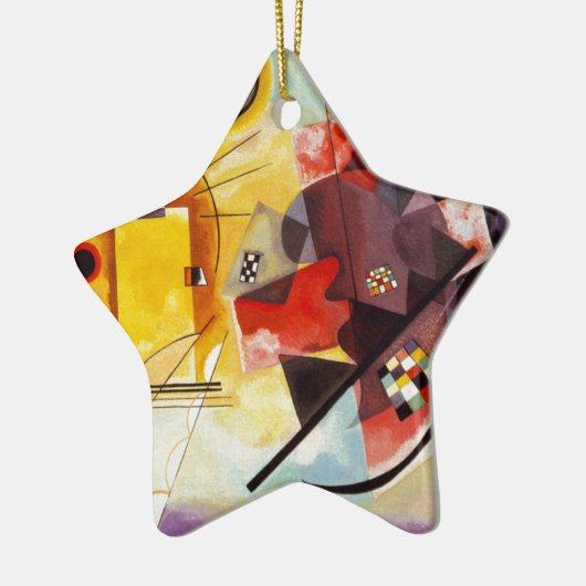Kandinsky Yellow Red Blue Keramisch Ornament (Links)