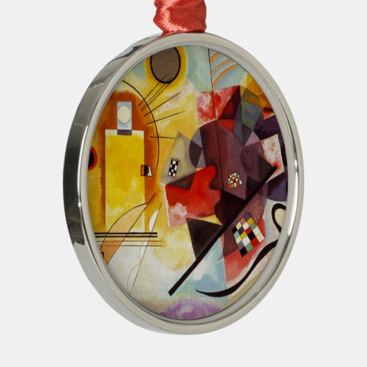 Kandinsky Yellow Red Blue Metalen Ornament (Rechts)