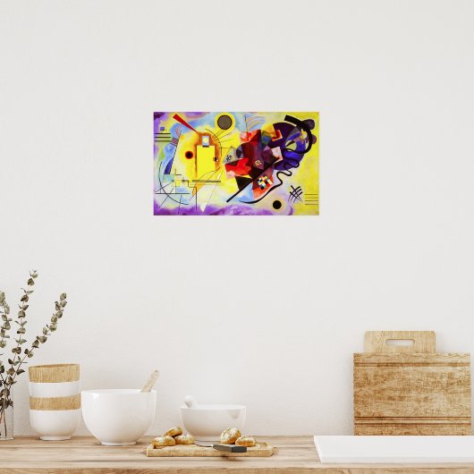 Kandinsky Yellow Red Blue Poster (Keuken)