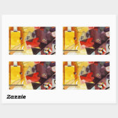 Kandinsky Yellow Red Blue Rechthoekige Sticker (Vel)