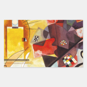 Kandinsky Yellow Red Blue Rechthoekige Sticker