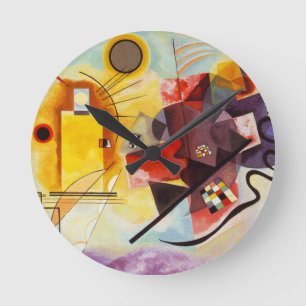 Kandinsky Yellow Red Blue Ronde Klok