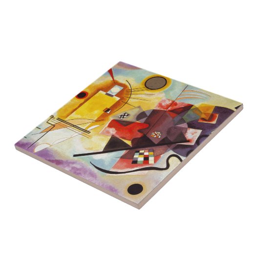 Kandinsky Yellow Red Blue Tegeltje (Zijkant)