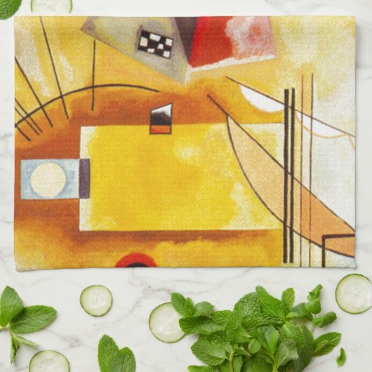 Kandinsky Yellow Red Blue Theedoek (Gevouwen)