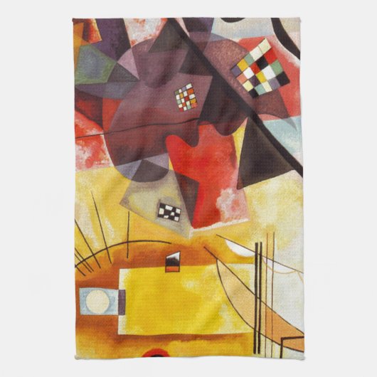 Kandinsky Yellow Red Blue Theedoek (Verticaal)