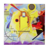 Kandinsky Yellow Red Blue Tile Tegeltje (Voorkant)