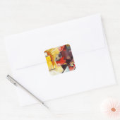 Kandinsky Yellow Red Blue Vierkante Sticker (Envelop)