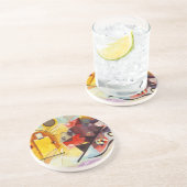 Kandinsky Yellow Red Blue Zandsteen Onderzetter (Zijkant)