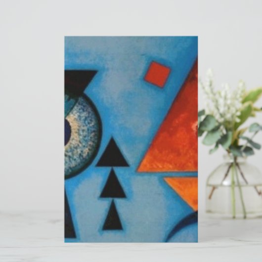 Kandinsky Zachte Harde Abstract Briefpapier (Staand voorkant)