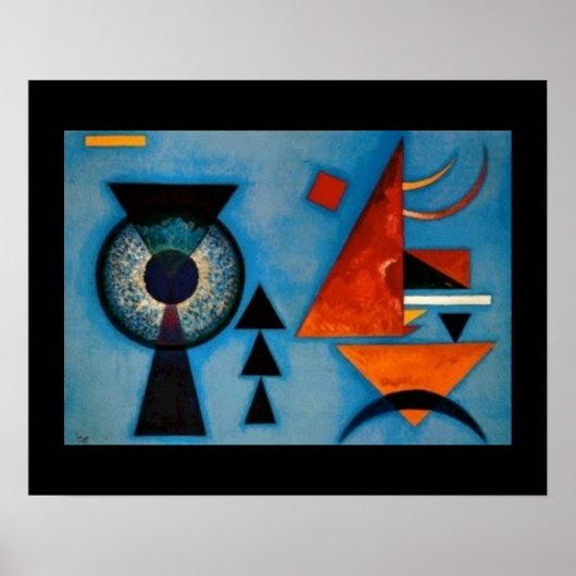 Kandinsky Zachte Harde Abstract Poster (Voorkant)